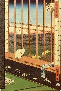 Cat at Window Hiroshige, Ando